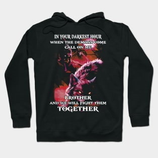 Wolf we will fight them together Hoodie